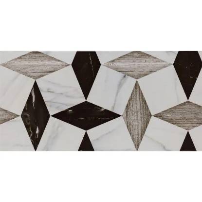 Decor Chic White 25x50 – kuhinjska pločica Geometrijska dekor pločica 25x50