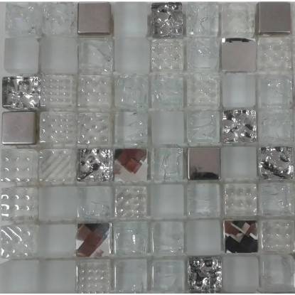 Diamond White – sjajna staklena pločica 30x30 Diamond White stakleni mozaik pločica 30x30