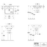 Lavabo Architectura 55x47 tehnički crtež