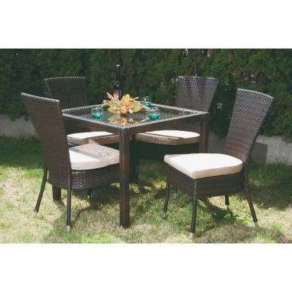 Enmon stolica za dvorište C-074 WK-GC040 – wicker ratan i aluminijumski ram Stolica za baštu i terasu C-074 WK-GC040, tamno braon boja