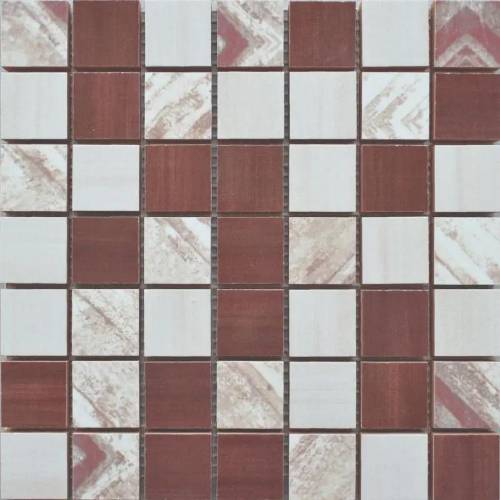 Indiana Cherry Mosaic 25×25 crveno-bele pločice
