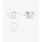 Zidna WC šolja ovalnog oblika