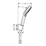 Слика на Туш Сет Crometta Vario/Porter White/Chrome Shower Hose 1600mm 26692400