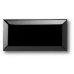 Metro Glossy Black zidna pločica 10×20 cm