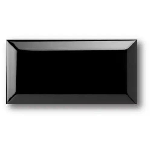 Metro Glossy Black zidna pločica 10×20 cm