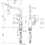 Metris Kuhinjska Baterija sa Izvlačećim Tušem 14820000
