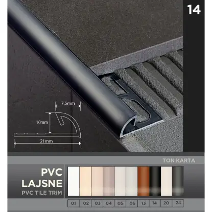 En Lajsna 14 Crna 10mm En Lajsna 14 Crna 10mm