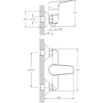 Zidna tuš slavina Vivien