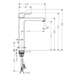Metris Slavina Lavabo 260 Visoka Chrome 31082000