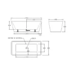 Luksuzna pravougaona kada 170x80