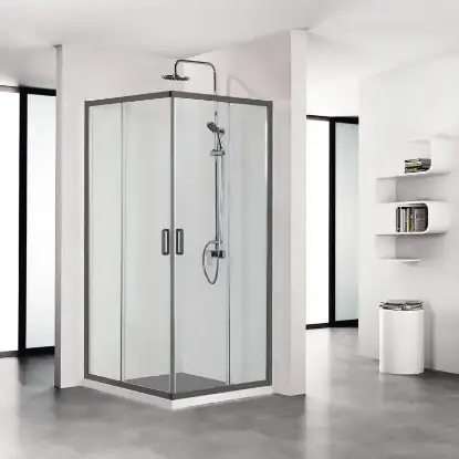 Naa 1142 Kvadratna Kabina Matt Black 80x80  Tuš kabine I naa1142 crna kvadratna