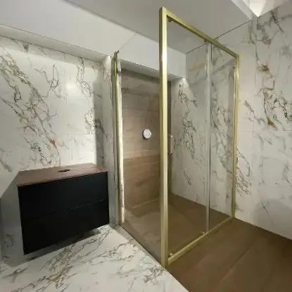 Bočni panel za tuš Naa 6310 Gold Bočni stakleni panel Naa 6310 gold
