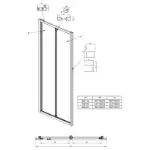 Naa 6422 Preklopna Vrata Silver 70x195 