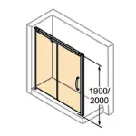Aura Klizna Vrata 165x200 leva 