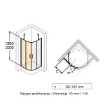 Classics 2 Polukružna Kabina 1/2 R80x190 