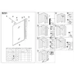 Tehnički crtež S Tuš paravan S251  90x190