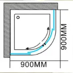 Fonte Lux Tuš Kabina sa Dubokom Malta Tuš Kadom R90