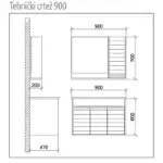 Sara Ogledalo sa Ormarićem i Rasvetom 900A3