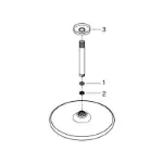 Grohe nadglavna tuš ruža Rain mlaz