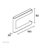 Kupatilski nosač papira Cut 102