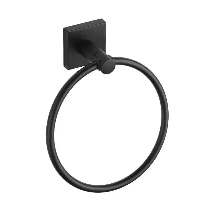 Držač peškira krug mat black Držač peškira krug mat black