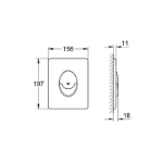 Skate Air Tipka Za Ugradni Vodokotlić Hrom 38505000