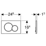Bela tipka za vodokotlić