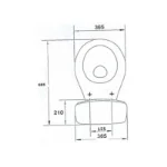 Monoblok WC 36,5x66x77