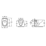 Bela keramička konzolna WC šolja