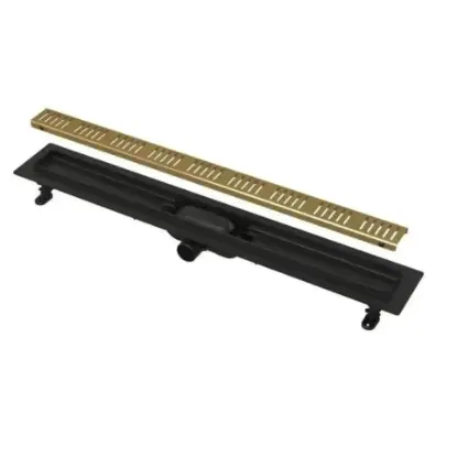 Apz10 Black 550 Brass Linijska Tuš Kanalica Apz10 Black 550 Brass Linijska Tuš Kanalica