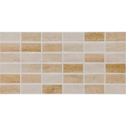 Decor Travertino Beige 25x50 – zidna kuhinjska pločica Bež pločica sa efektom travertina