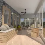 Pločica bež boje sa efektom kamena