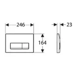 Konzolna tipka za vodokotlić Delta 50