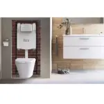 WC okvir s AC2 tipkom bijelom