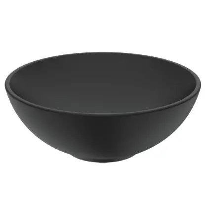 Crni lavabo Strada Vessel – okrugli model Crni okrugli lavabo 41x41 cm