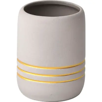Tendance Čaša Gold Stripes Keramika Siva 61100180 Tendance Čaša Gold Stripes Keramika Siva 61100180