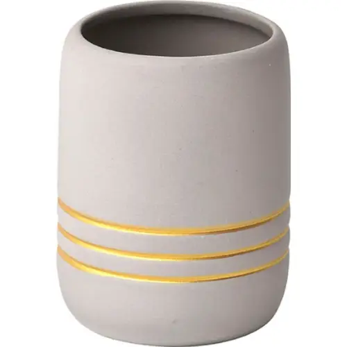 Tendance Čaša Gold Stripes Keramika Siva 61100180