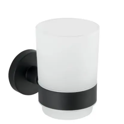 Addstoris Čaša za Četkicu za Zube sa Držačem Matt Black 41749670 Addstoris Čaša za Četkicu za Zube sa Držačem Matt Black 41749670
