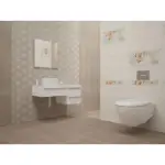 Mat bež pločica sa efektom tkanine