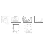 bela wc šolja bez ivica