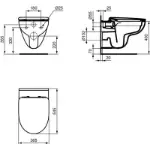 I.Life A Konzolna WC Šolja Rimless T471601