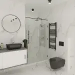 Bela pločica sa sivim i crnim venama