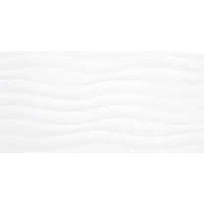 Elixir Waves White – 3D zidna pločica 30x60 Bela pločica sa talasastom 3D teksturom
