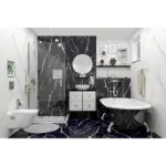 Bela keramička pločica sa sivim venama