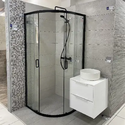 Naa 2142 Polukružna Kabina Matt Black R80  Tuš kabine I Naa 2142 polukružna