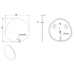 Zidno ogledalo 475004 s LED rasvjetom