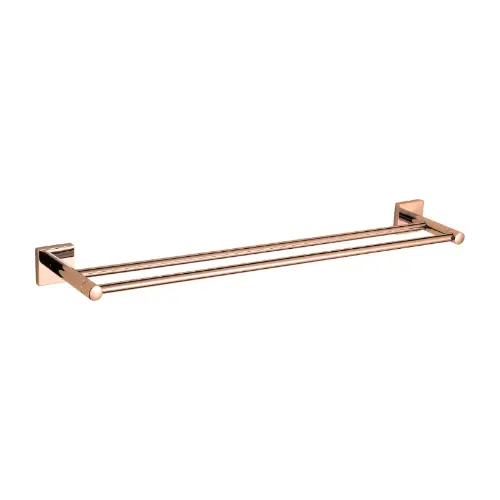 Dvostruki držač peškira rose gold