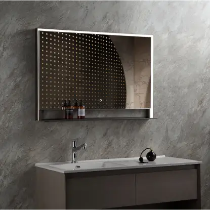 Ogledalo 475009 100x70 sa Etažerom Black Ogledalo 475009 100x70 sa Etažerom Black
