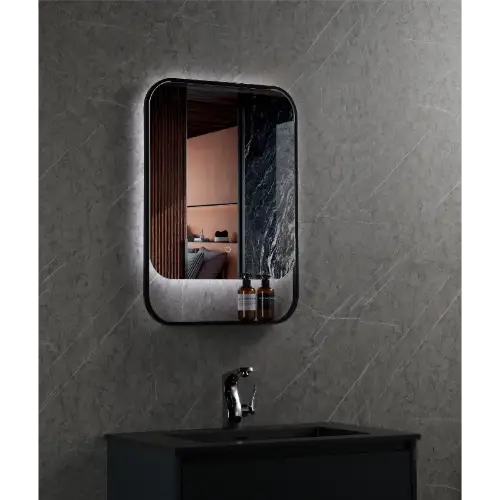 Ogledalo 475011 50x80 I sa Etažerom Crno