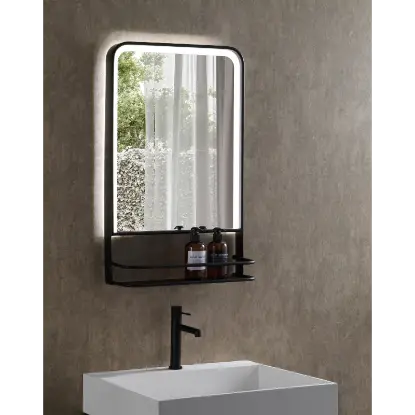 Ogledalo 475013 60x90 sa Etažerom Black Ogledalo 475013 60x90 sa Etažerom Black